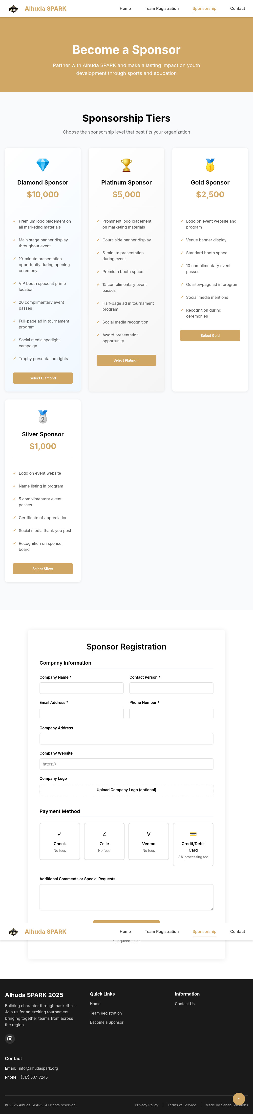 Sponsor Portal