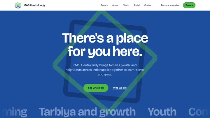 MAS Central Indy community website home page