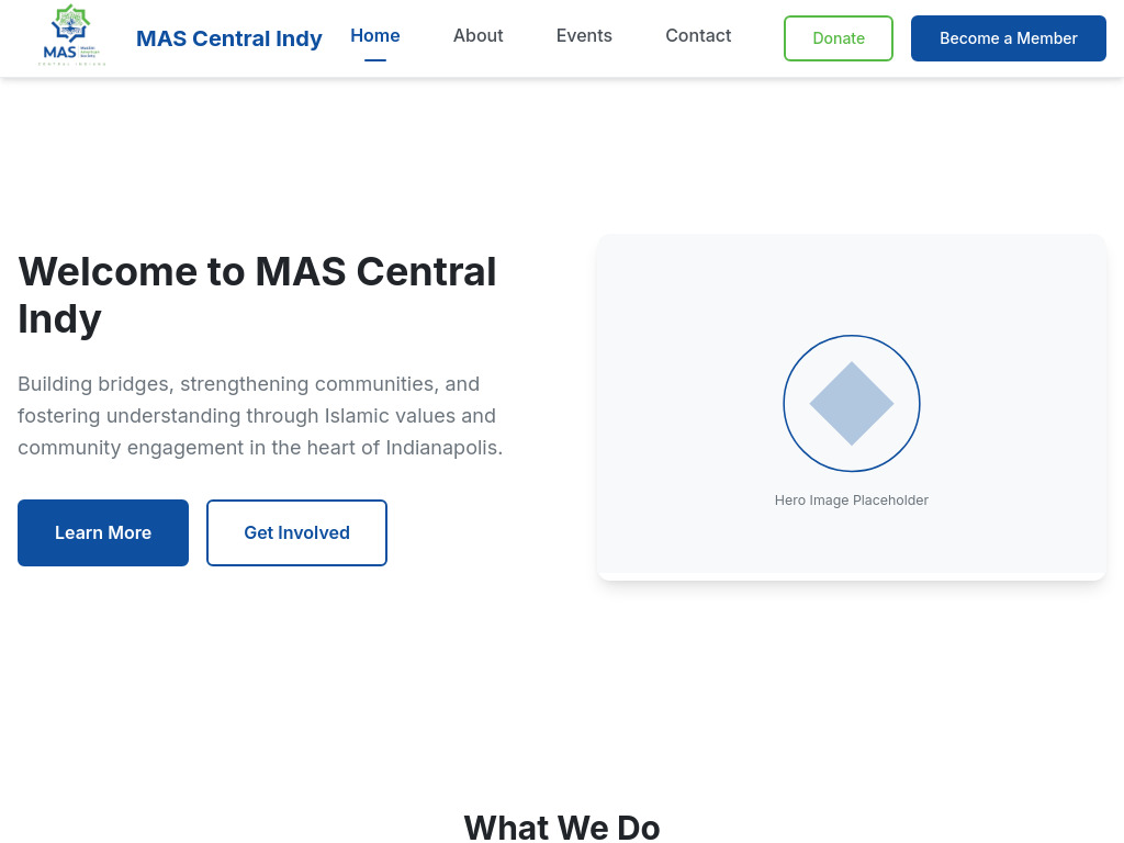 MAS Central Indy Website
