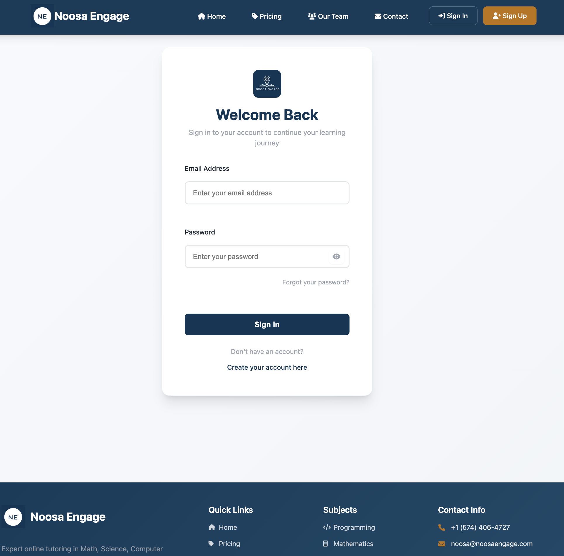 Login Page